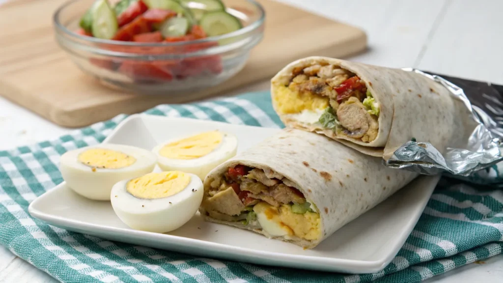 On-the-go high protein breakfast burrito