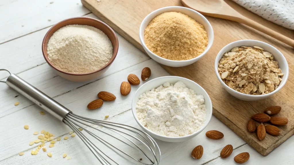 A variety of gluten-free flours for baking