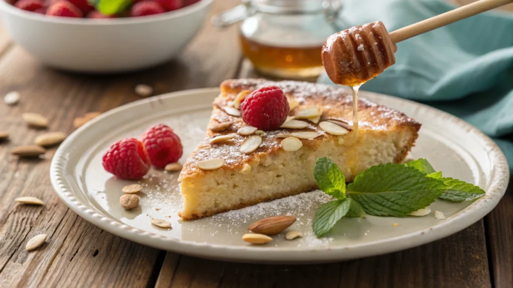 Almond Passover cake with honey drizzle Passover dessert recipes