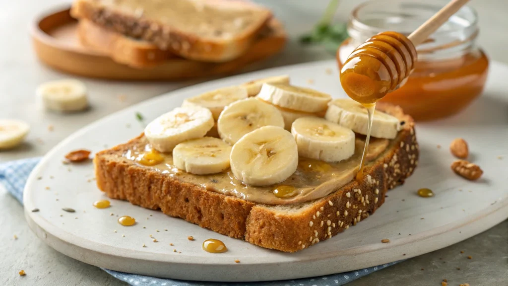 Banana peanut butter toast – quick and healthy breakfast idea