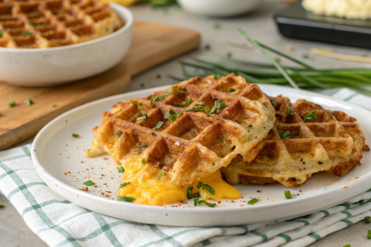 Crispy Wafflemaker Hash Browns served hot.