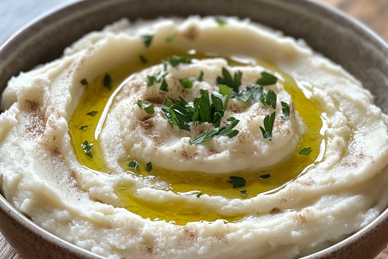Olive oil mashed potatoes with fresh herbs
